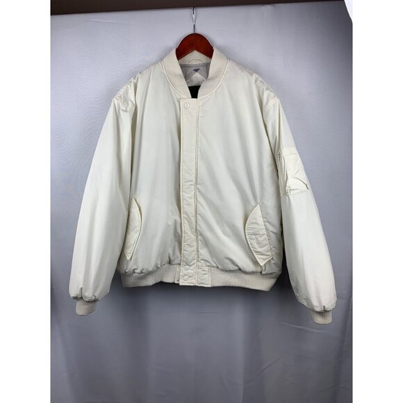 Vintage Hunt Club JCPenney Mens XL Bomber Jacket White - Picture 1 of 7
